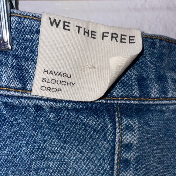 Free People We The Free Havasu Slouchy Cropped Jeans Blue Size 28 NWT - Picture 7 of 9